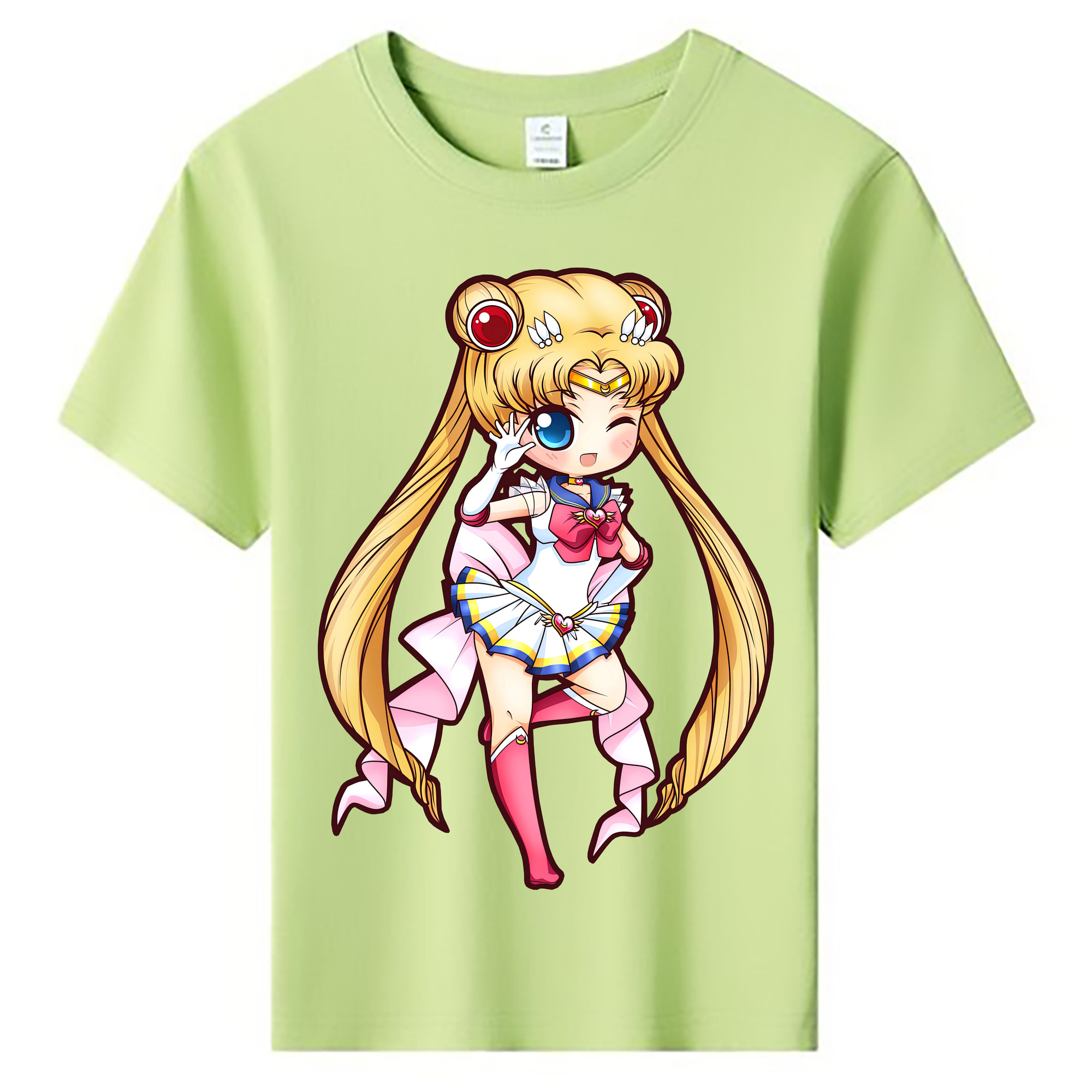 （画像用） 美少女戦士セーラームーン 月野 うさぎ つきの うさぎ Sailor Moon Tsukino Usagi 綿100％キッズTシャツ（フロントプリント）